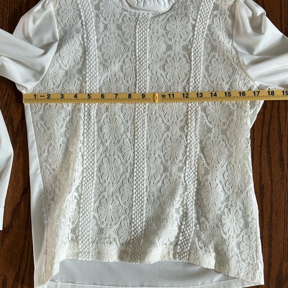 Women’s White Top Cottagecore Prairie Romantic Lacy Grandmacore Western Sz Small - Picture 11 of 12
